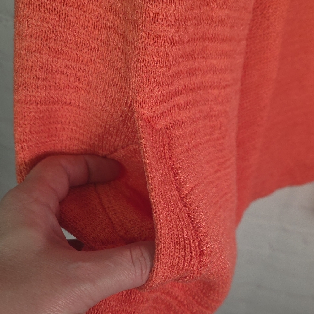 Coldwater Creek Vibrant Coral Cardigan - Picture 3 of 6
